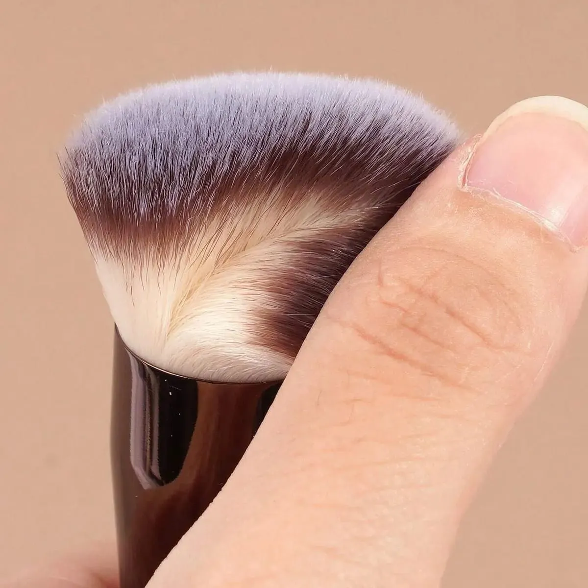 1Pc Professional Long Aluminum Tube Makeup Brush Double-Ended Highlight Brush Contour Brush Makeup Tools With Soft Fiber And Ski — image 2