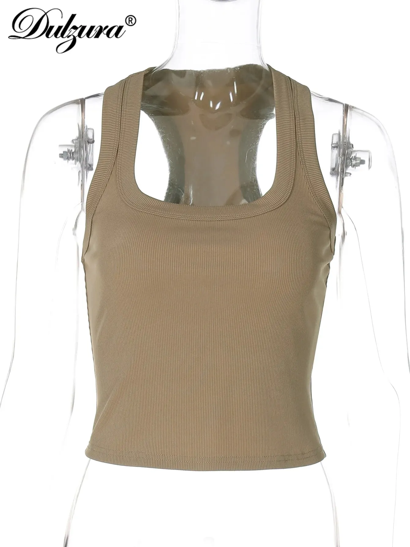 Dulzura สแควร์คอ Slim Ribbed Tank Top สตรีเซ็กซี่ Casual TOP PARTY Club Street ฤดูร้อนเสื้อผ้าขายส่ง — image 7
