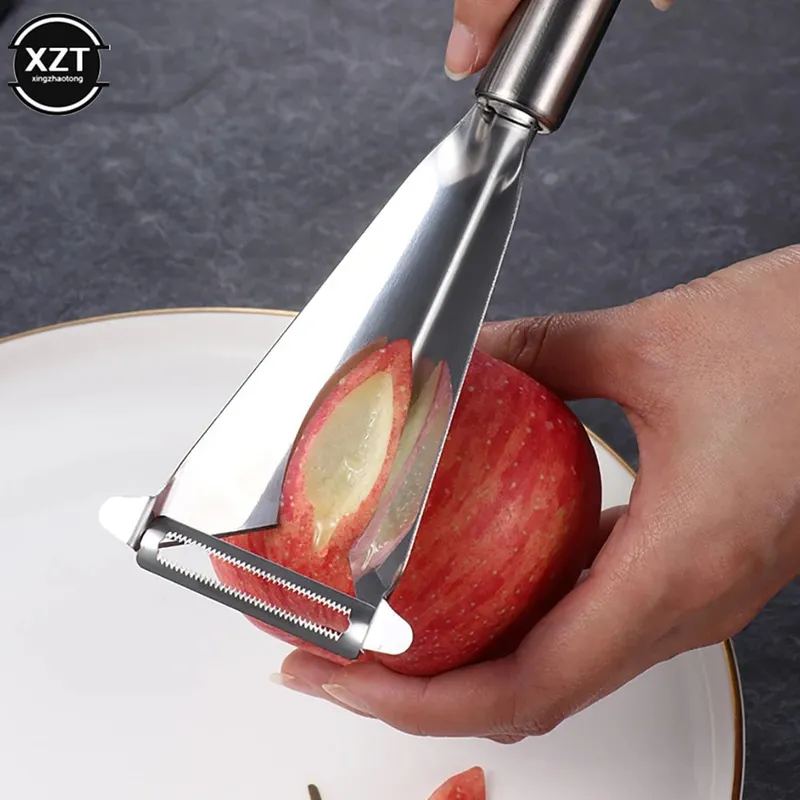 Neue Edelstahl Obst Carving Messer Dreieckige Form Gemüse Messer Slicer Antislip Gravur Klingen Küche Zubehör — image 2