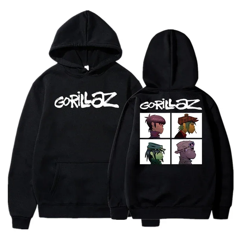 The Autumn and Winter Pullovers Long Sleeve Loose Soft Sweatshirt Streetwear Coat Gorillaz Printing Women and Men Hoode — image 8