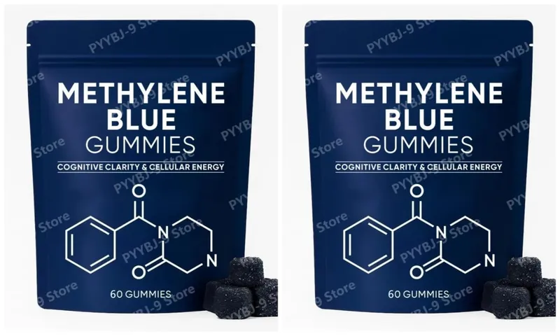 Methylene Blue Gummies Supplement 30/60pcs Focus Energy Support Vegan Non-GMO Gluten-Free Daily Nutrition Chews for Adults — image 8