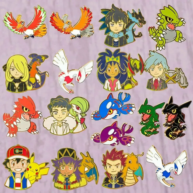 Pokemon Hardเคลือบเข็มกลัดสำหรับเสื้อผ้าLapel Pinsสำหรับกระเป๋าเป้สะพายหลังป้ายบนกระเป๋าเครื่องประดับแฟนของขวัญ — image 1