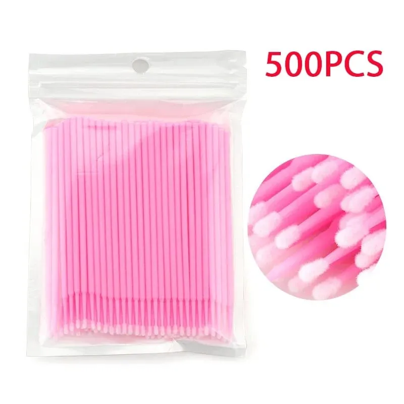 500/1000 STK Øjenvippebørster Krystalpind Mikrobørster Øjenvippeforlængerbørste Podning af vipper Fjernelse af applikatorer Makeupværktøj — image 11