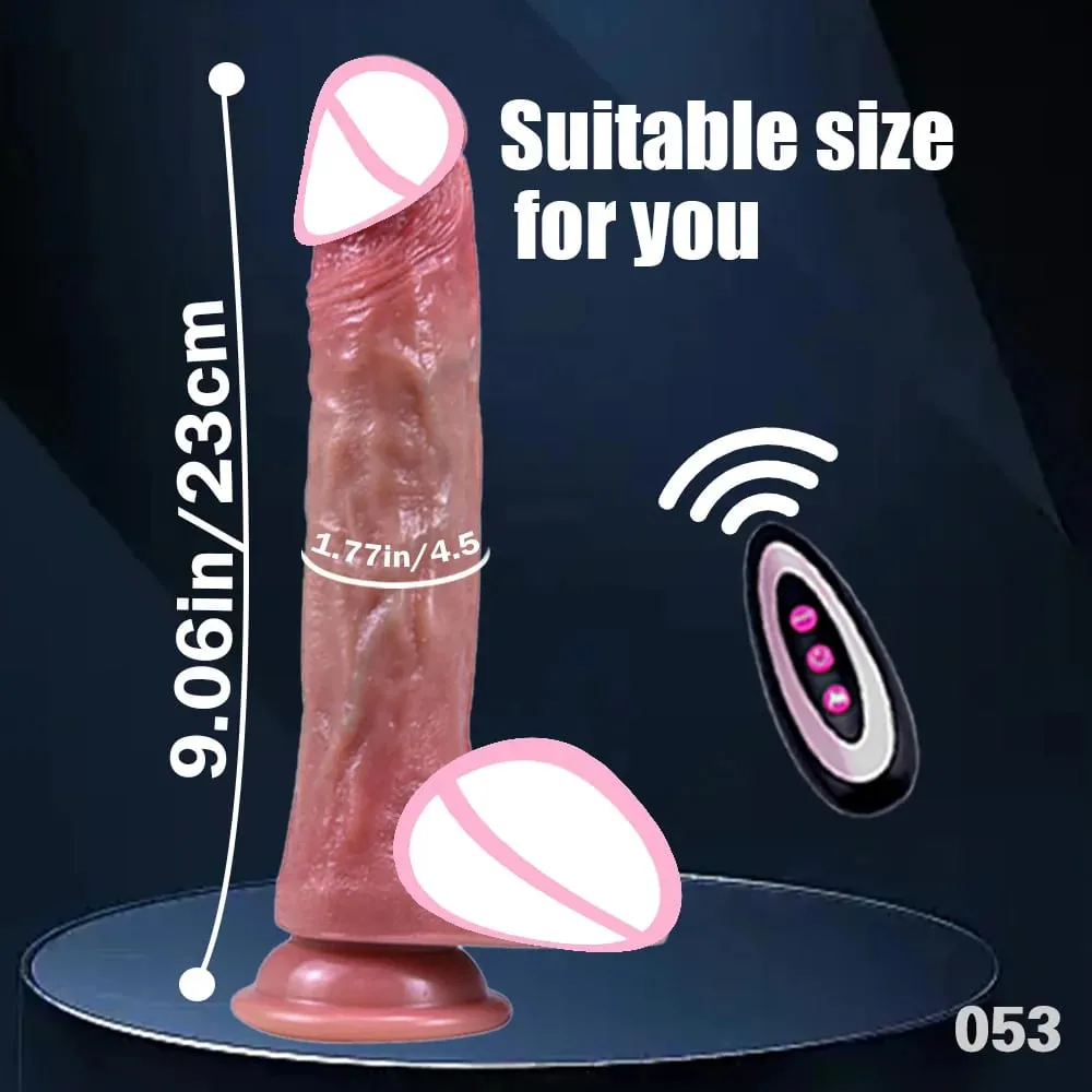 9 trybów wibracji 3 tryby rozciągania i 3 tryby wytrząsania Dildo elektryczne kobiece zabawki erotyczne silikonowe Dildo teleskopowe wibracje wibracyjne ogrzewanie 18+ — image 6