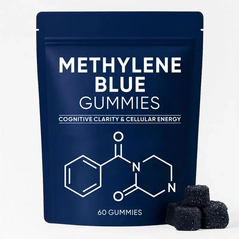 Methylenblaue Gummibonbons, 5 mg, 30/60 Karat, Blaubeergeschmack für anhaltende Energie, geistige Klarheit und Stimmung, zelluläre Unterstützung — image 12