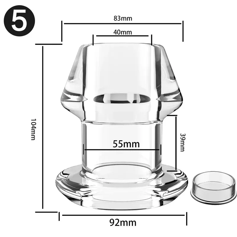 Hollow Anal Plug Silicone Butt Plugs with Stopper Anal Dilator Anus Tunnel Expansion Prostate Massage Sex Toys For Woman Men Gay — image 11