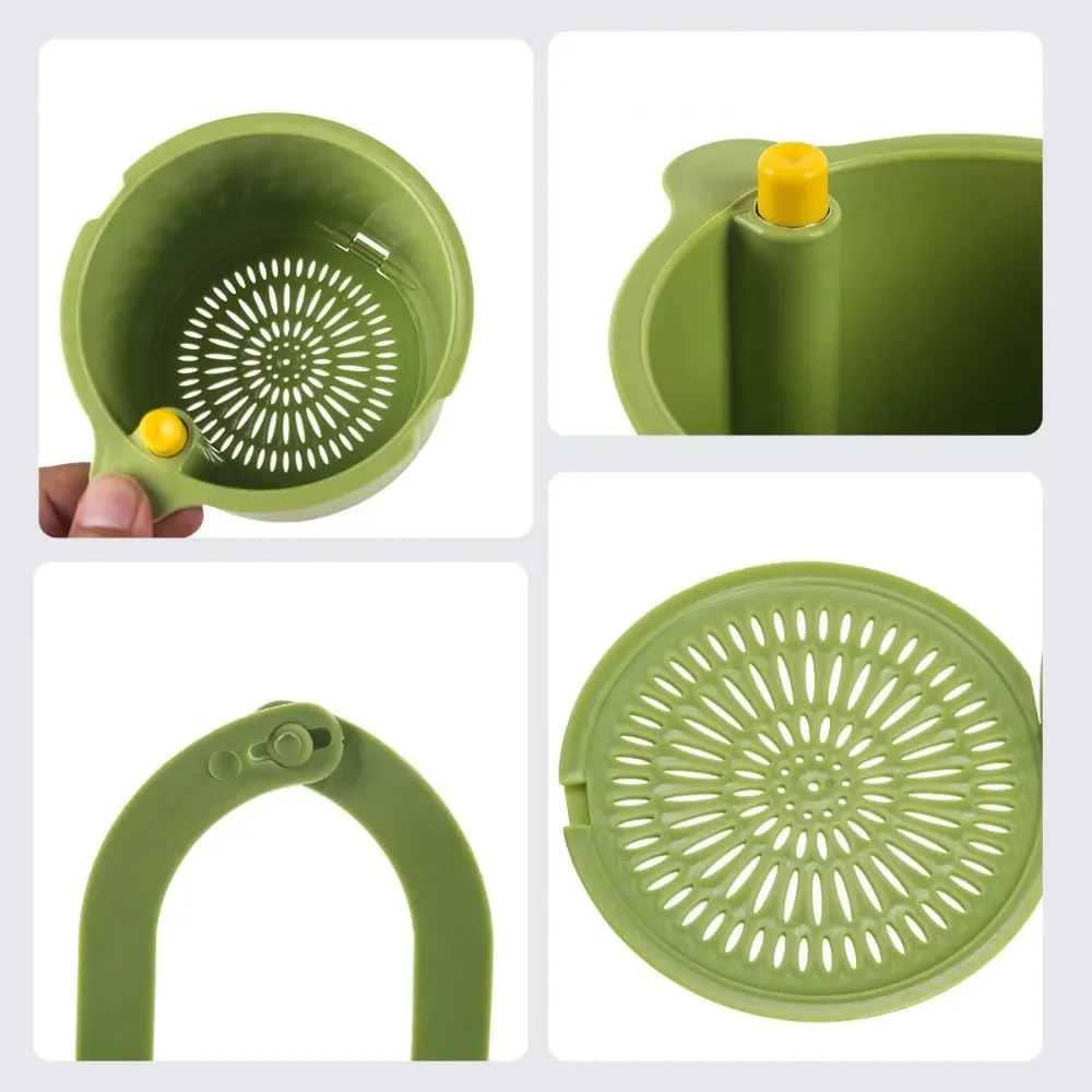 Cesta de drenagem de pia suspensa, tampa inferior destacável, filtro de lixo de cozinha, filtro de resíduos de alimentos, cesta de água de limpeza — image 6