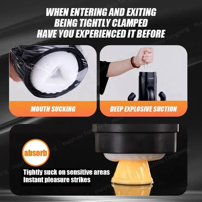 Leten masturbador masculino taza automática con modos de succión y empuje calefacción Blowiob máquina sexual Manos libres juguete sexual para adultos para hombres — image 5