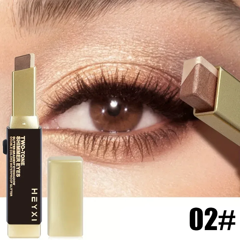 Double Color Eye Shadow Stick Naturally Tinged Not Easy to Mottle Off Makeup Pure Color Create Natural Makeup Effect — image 8
