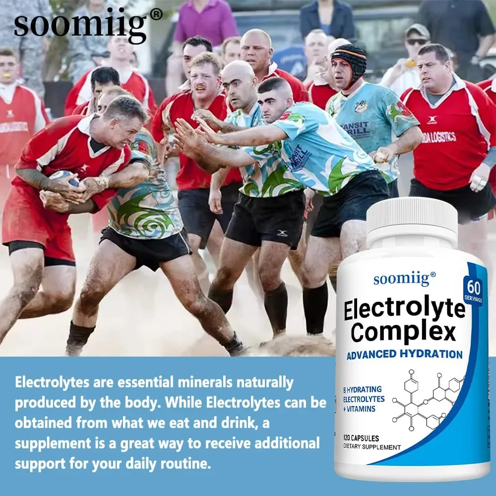 Electrolyte Salts Capsules with B6 B12 Magnesium Potassium & Zinc Fast Hydration Reduces Muscle Cramps Supports Recovery — image 4