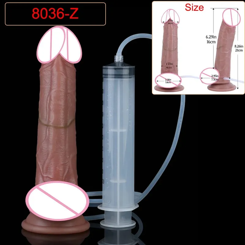 Hluboké žíly Ultra stříkající dildo Silikon Skin Touch Dlouhá ejakulační zátka na zadeček Pro muže Ženy Stimuluje G-Spot 18+ Sexuální hračky — image 13