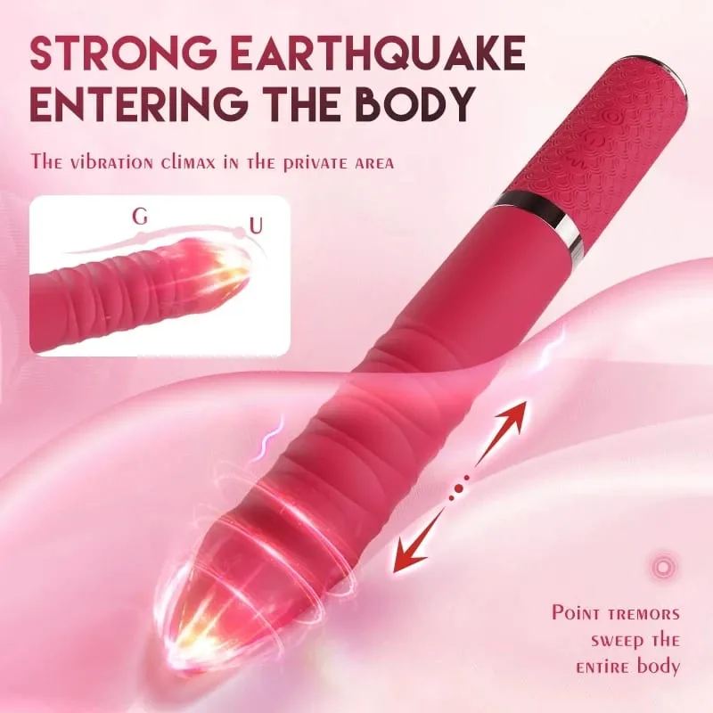 Vibromasseur de poussée G Spot vibrateur clitoridien étanche et Rechargeable réaliste Silicone gode vibrateur Rose jouets sexuels pour les femmes — image 2