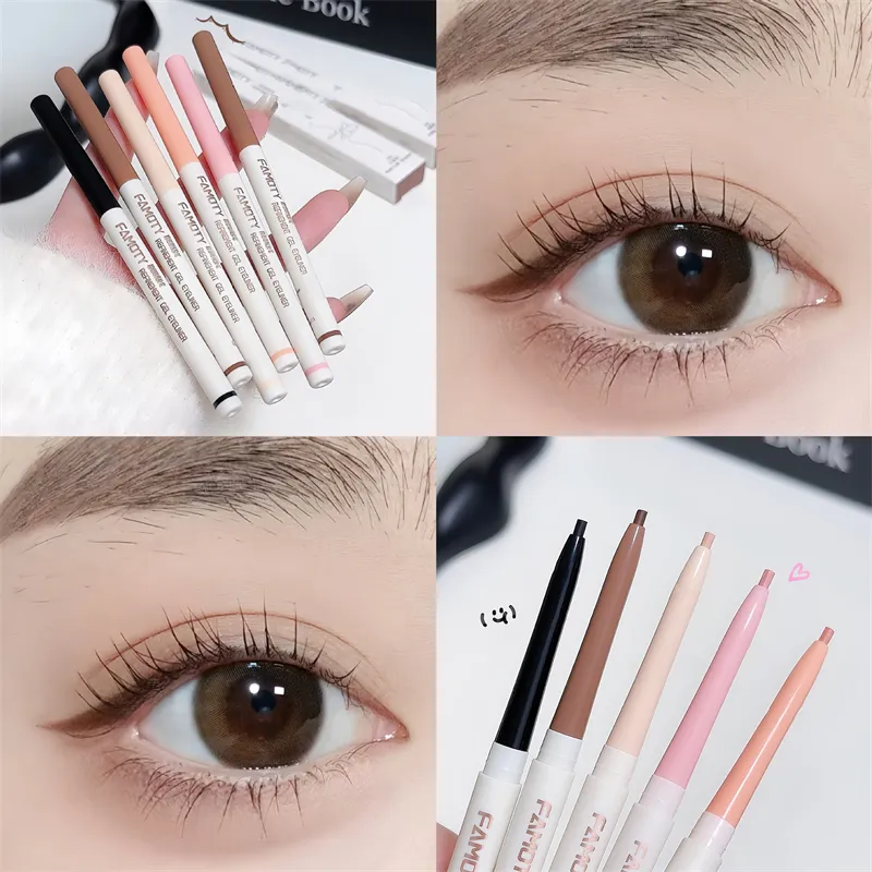 1 unidad de delineador de ojos de gusano de seda, pluma de Gel suave, delineador de ojos mate de larga duración, lápiz de Gel delineador de ojos impermeable, maquillaje coreano de secado rápido — image 3