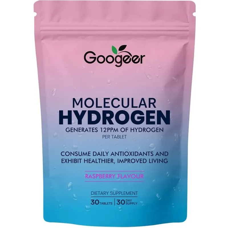 Moleküler Hidrojen Su Tabletleri 12 PPM Magnezyum Ahududu Aromalı Günlük Sağlık ve Antioksidan Desteği 30 Tablet
