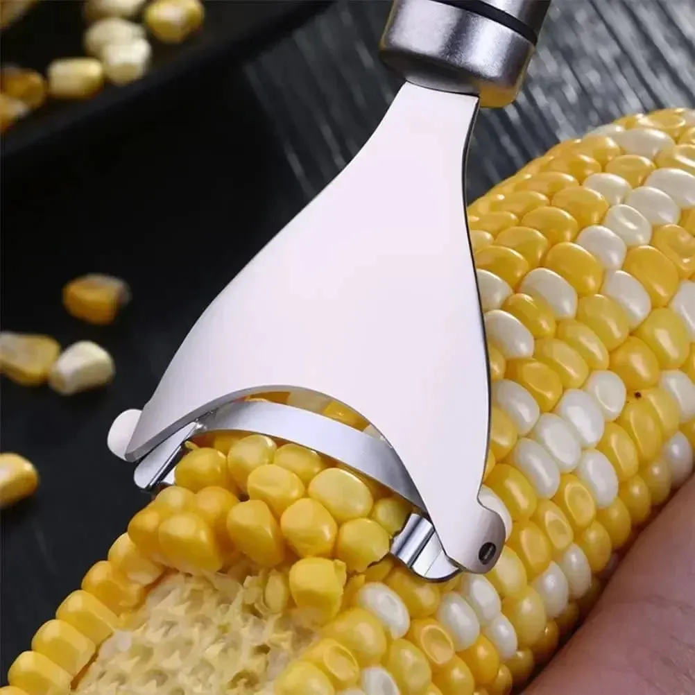 สแตนเลสเครื่องปอกข้าวโพด Serrated Corn Stripper Peelers Cob Shaver Planer Thresher เครื่องตัดผักผลไม้ผัก Gadget เครื่องมือ — image 8