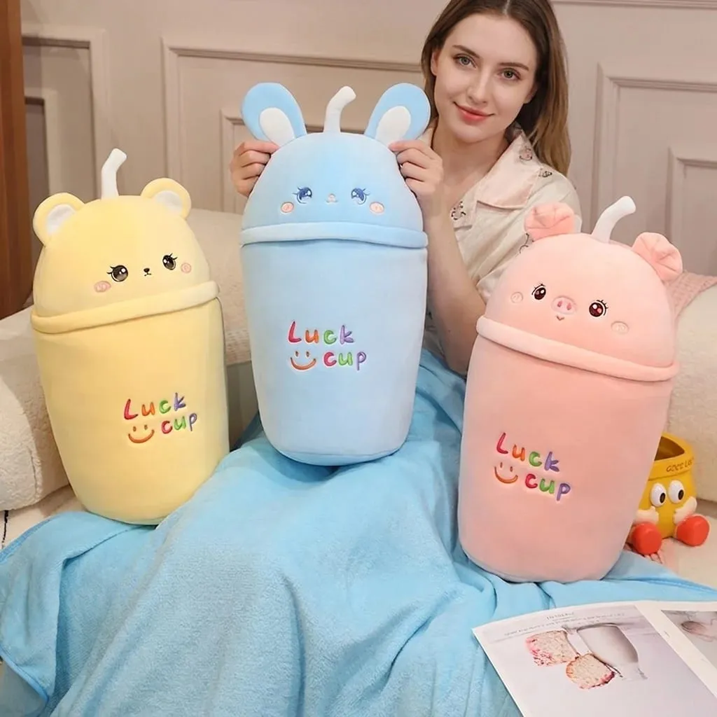 Tazza da tè al latte Cuscino in peluche Cuscino per divano morbido imbottito per animali Coperta squishy Adorabile decorazione per la casa Giocattoli Regali a sorpresa di compleanno — image 2