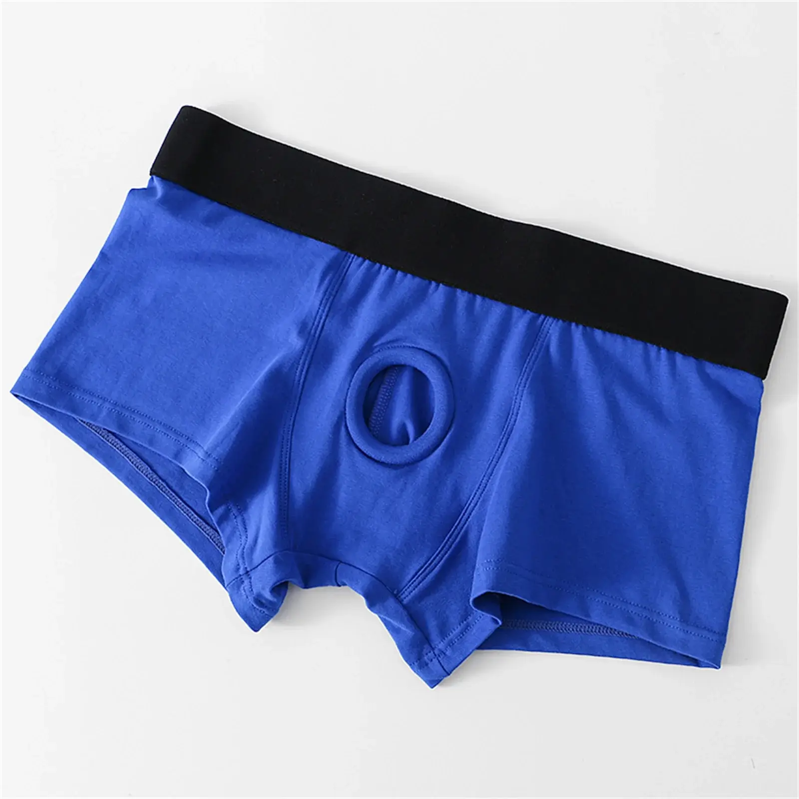 นักมวยชายหลุมด้านหน้าชุดชั้นในซิลิโคน Cockring เซ็กซี่ Boxershorts เอวกว้างกางเกงผ้าฝ้าย Hollow OUT ชุดชั้นใน — image 14