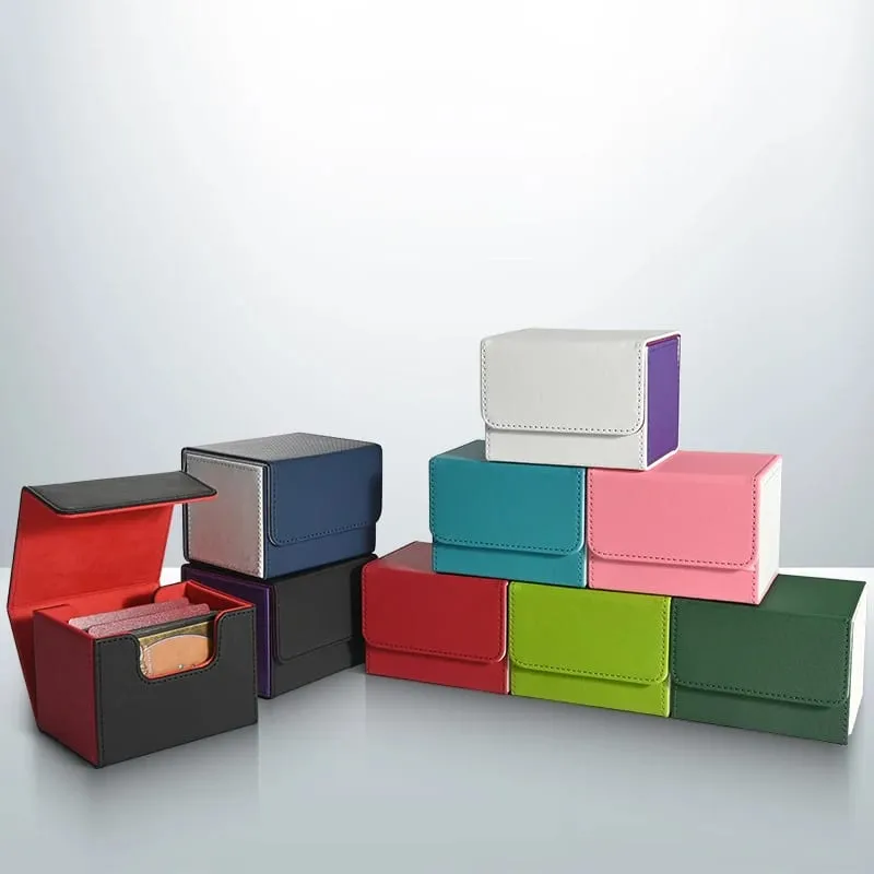 Boîte de jeu de cartes en cuir PU, étui à cartes à aimant puissant pouvant contenir plus de 120 cartes à manches simples, convient aux cartes Magic Yugioh TCG — image 1