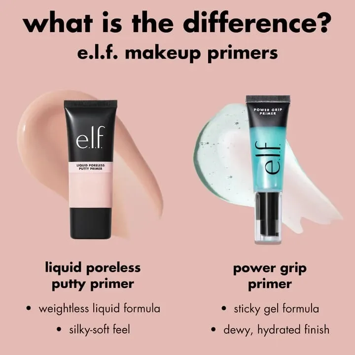 Elf Liquid Poreless Putty Primer Power Grip Matte Primer Dewy Setting Spray Halo Glow Liquid Filter & Blush Beauty Wand — image 5