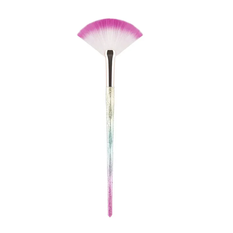 1ks Nové praktické štětce na obličej Vějířové štětce na make-up Měkké přenosné štětce na masky Kosmetické pomůcky pro dámy Dívky Nail Charm Beaut — image 9