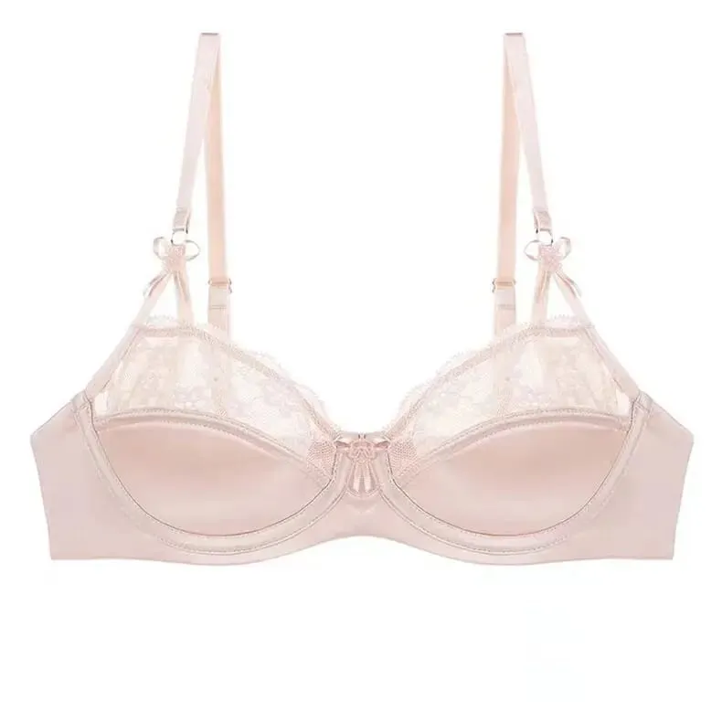 ผู้หญิงบางภาษาฝรั่งเศสคำครึ่งถ้วยลูกไม้ชุด Minimizer สำหรับหน้าอกใหญ่ Push Up Anti-Sagging ด้านข้างสนับสนุน Comfort เซ็กซี่ทุกวันชุดชั้นในชุด — image 8