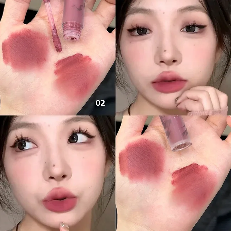Matte Velvet Brown Liquid Lipstick Long Lasting Red Lipgloss Waterproof Orange Lip Tint Makeup For Women Lip Stain Cosmetic