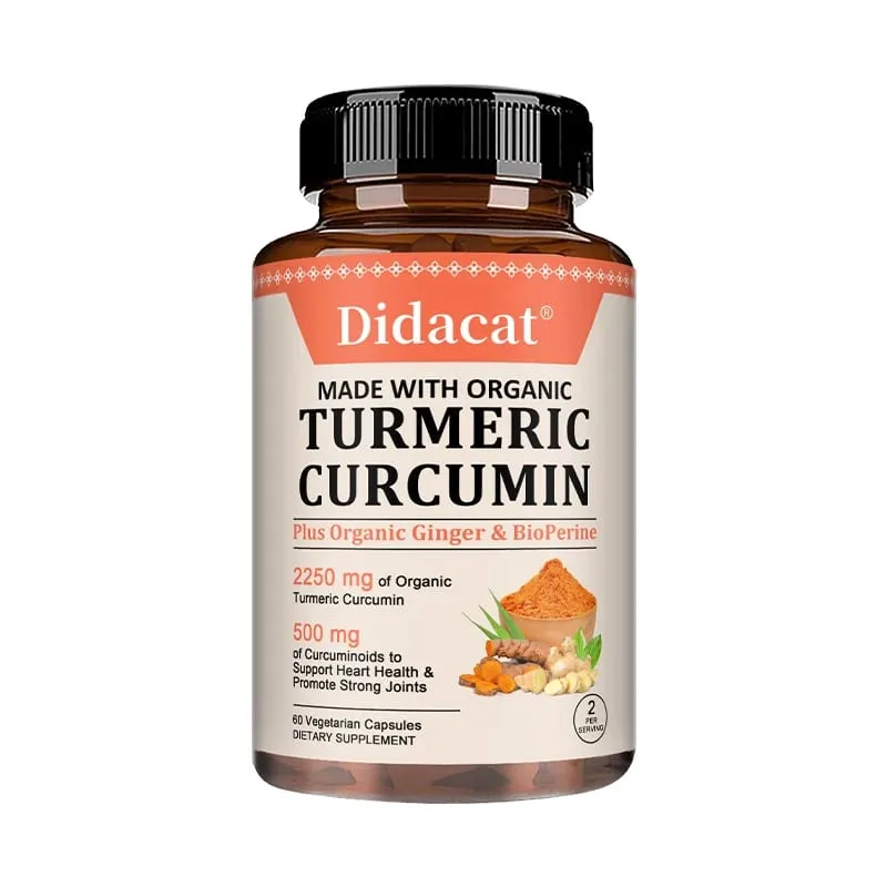 Organic Curcumin 2250 Mg + Bioperine Highly Absorbed Supports Cardiovascular and Joint Health — image 9