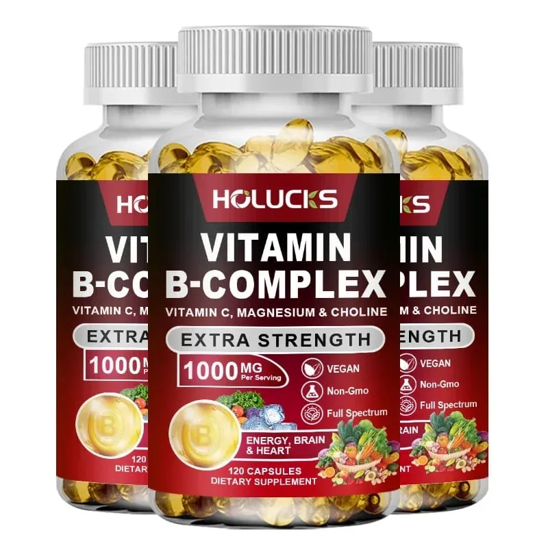 Integratore del complesso di vitamina B - (B1 B2 B3 B5 B6 B7 B8 B9 B12 acido folico e biotina) con vitamina C inositolo - Energy Healthy — image 8