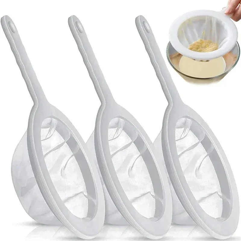 120 200 400 Mesh Küche Ultra-Feine Nylon Mesh Sieb Kunststoff Sieb Filter Löffel Für Sojamilch Kaffee Milch joghurt Saft