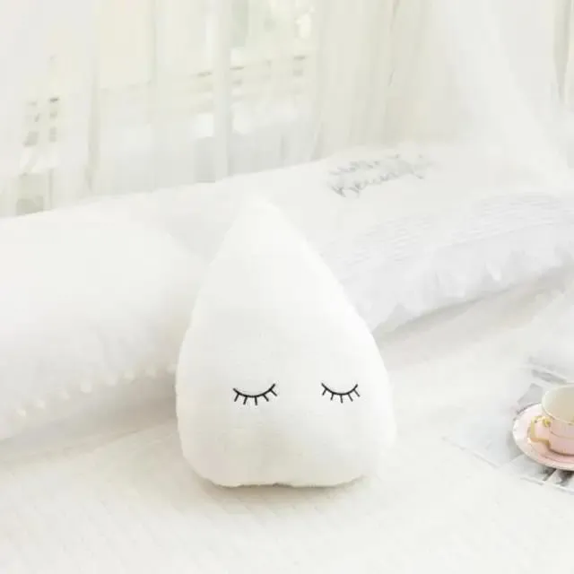 New Stuffed Cloud Moon Star Raindrop Plush Pillow Soft Cushion Toys For Children Baby Kids Girl Christmas Gift Room Car Decor — image 20