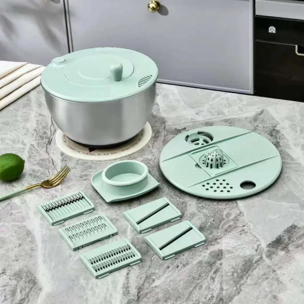 Multifunktionell grönsakssallad Dehydrator Grönsaksskärare Hushållsgurka och potatisskivor Avloppskorg Frukt Avlopp Vatten — image 6
