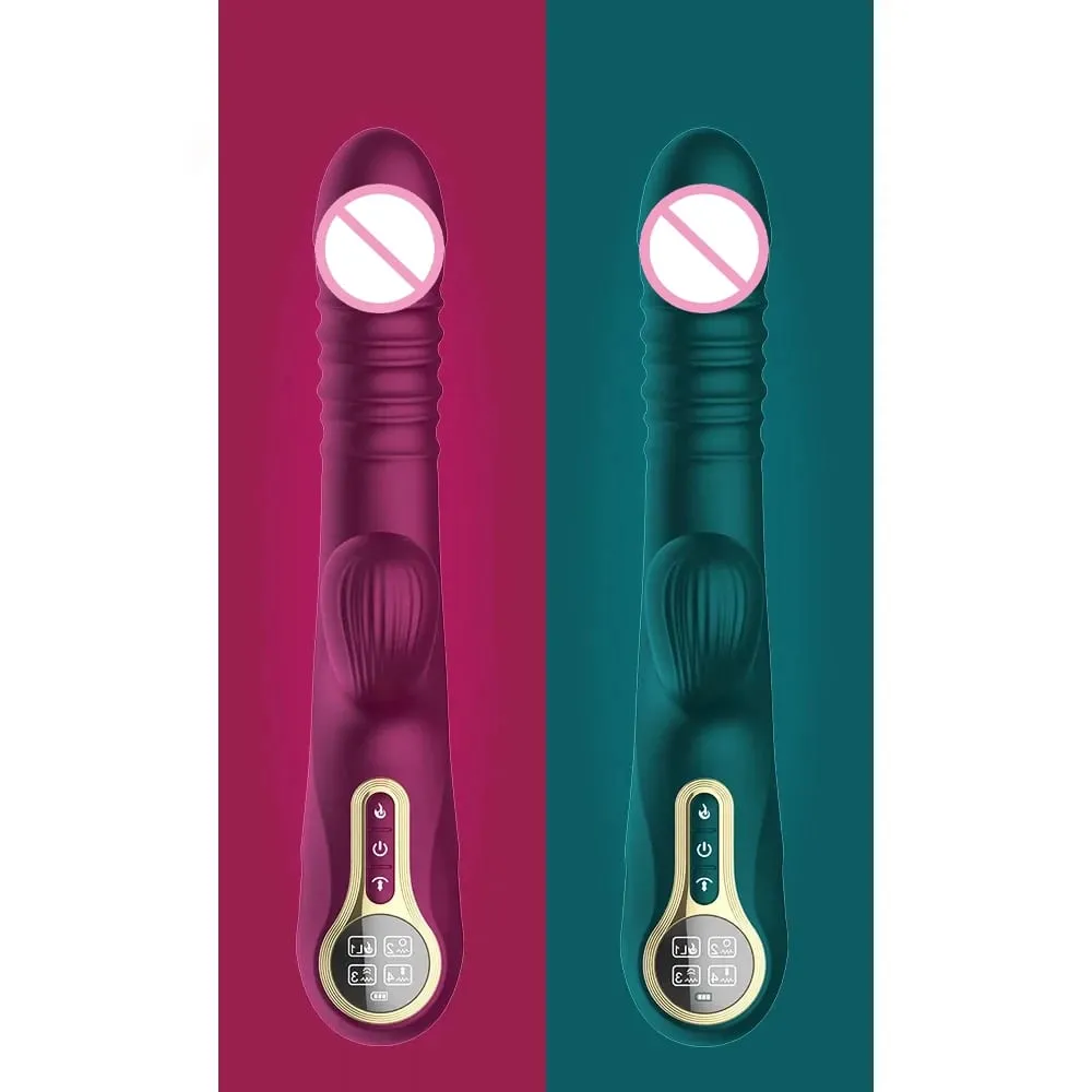 Godemiché vibrateur rétractable pour femmes, Piston rapide, chauffage, succion de la langue, léchage du point G, mamelon, vagin, masturbateur, jouets sexuels pour Couple — image 1