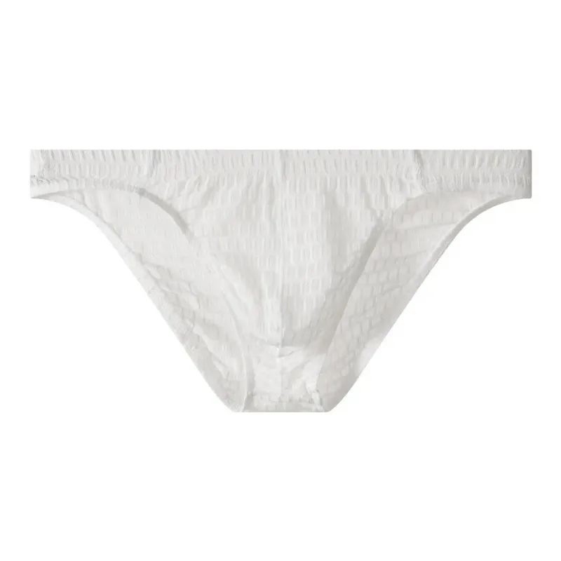 Atmungsaktive Herren-Slips mit niedriger Taille, transparent, ultradünn, aus Eisseide, Unterwäsche, Dessous, Netzhöschen, männlich, bequeme Passform — image 18