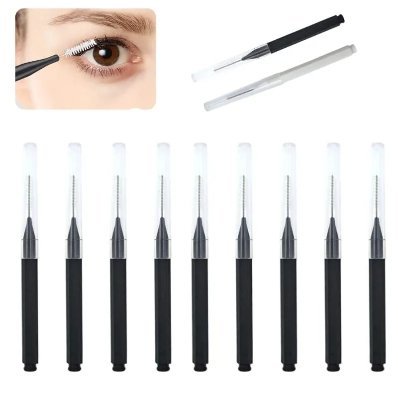 5/10/50PCS 미니 눈썹 브러쉬 눈썹 파마 브러쉬 일회용 눈썹 리프팅 브러쉬 구부릴 수있는 마이크로 속눈썹 브러쉬 애플리케이터 도구 — image 1