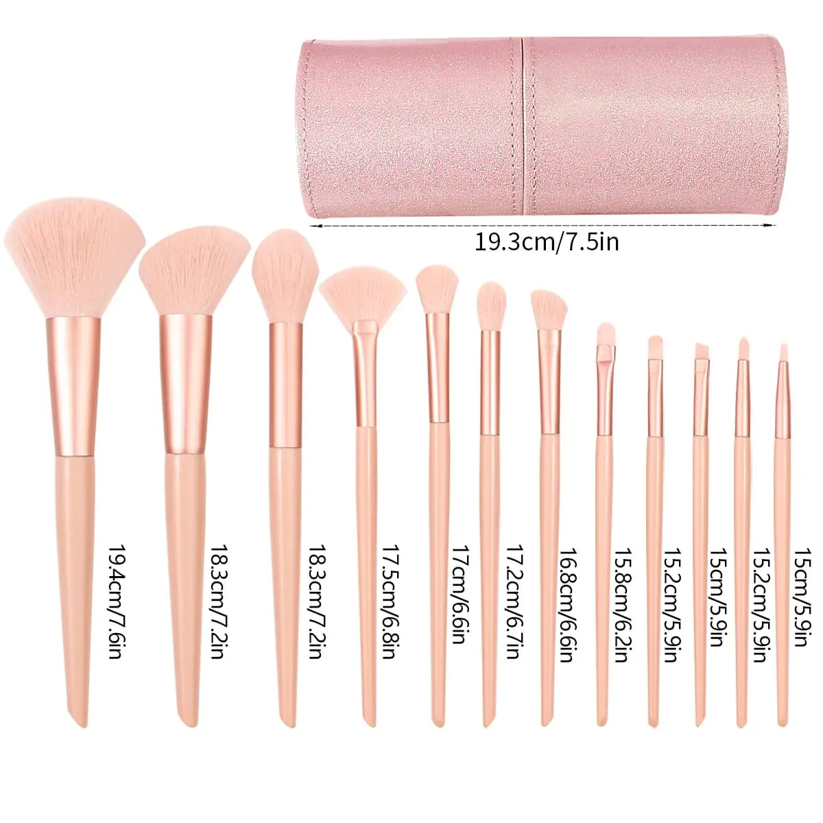 ใหม่ 13 ชิ้น/เซ็ตในถังแปรงแต่งหน้าแปรงแต่งหน้า Foundation Blush Contour อายแชโดว์ Brow Lashes เครื่องสำอางค์แปรงเครื่องมือความงาม — image 6