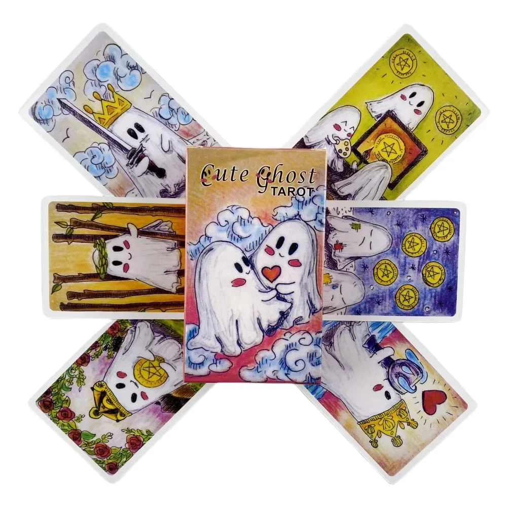 Roztomilý Ghost Tarot Deck Toy 78ks Tarot Deck Oracle Card Divination Birthday Party Entertainment desková hra — image 5