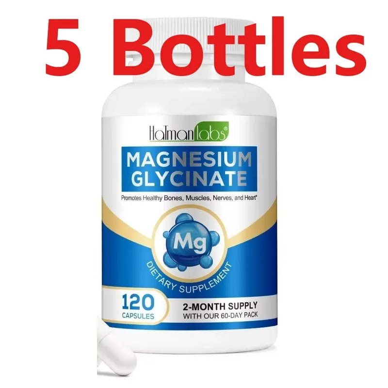 Kapsul Magnesium Glycinate dengan 208mg Elemental Bisglycinate untuk Otot Tulang yang Sihat & Sokongan Saraf Dewasa 120 Kapsul — image 11