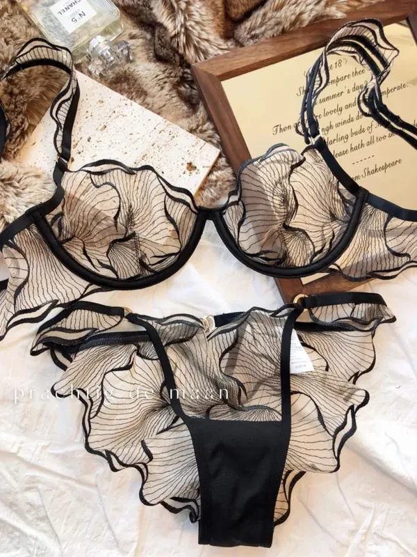 Σουτιέν Pure Desire Christmas Minimizer Διαφανές Διχτυωτό Μεγάλο Μπούστο Ρυθμιζόμενο Μαλακά Σύρματα Κομψά Εσώρουχα UK μεγέθη MOYISU AB — image 10