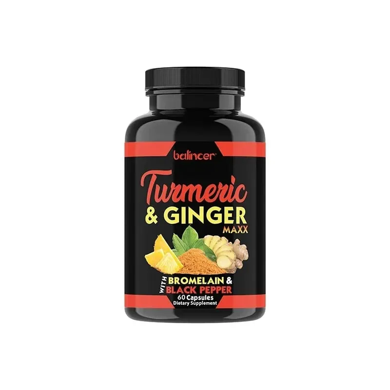 Capsules de curcumine de curcuma biologique avec gingembre, soutien des articulations, muscles, cardiovasculaire, cognitif, digestif et bien-être immunitaire — image 7