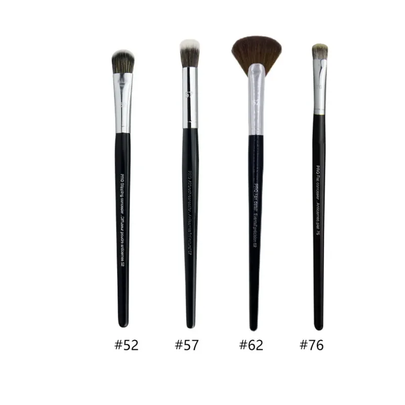 4 stk/sæt Pro Allover øjenskygge makeup børster Læbebryn Precision Concealer Blending Kuppelformet krøllet Smudge Highlight Make Up Brush — image 27