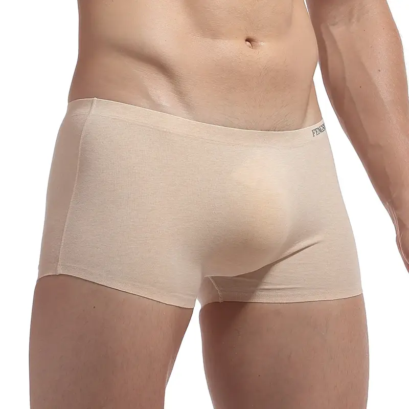 Männer Unterwäsche Boxer Männer Elastizität Atmungsaktiv Trunk Boxer Bequeme Nahtlose Mann Solide Unterhose Shorts Höschen — image 4
