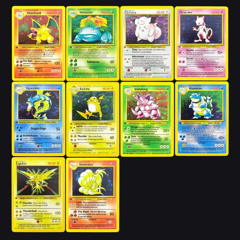 プロキシ PKM 英語ゲーム第 1 版リザードンカメックスフシギバナミュウツーホロ TCG ゲームコレクションカード — image 24