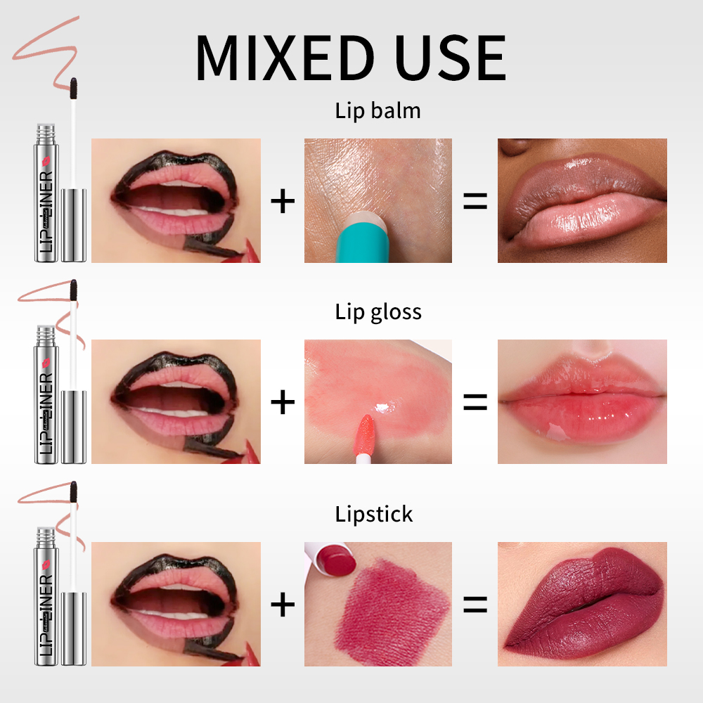 Crayon à lèvres détachable, 4 couleurs, imperméable, longue durée, hydratant, brillant, tatouage, rouge à lèvres, cosmétiques — image 6