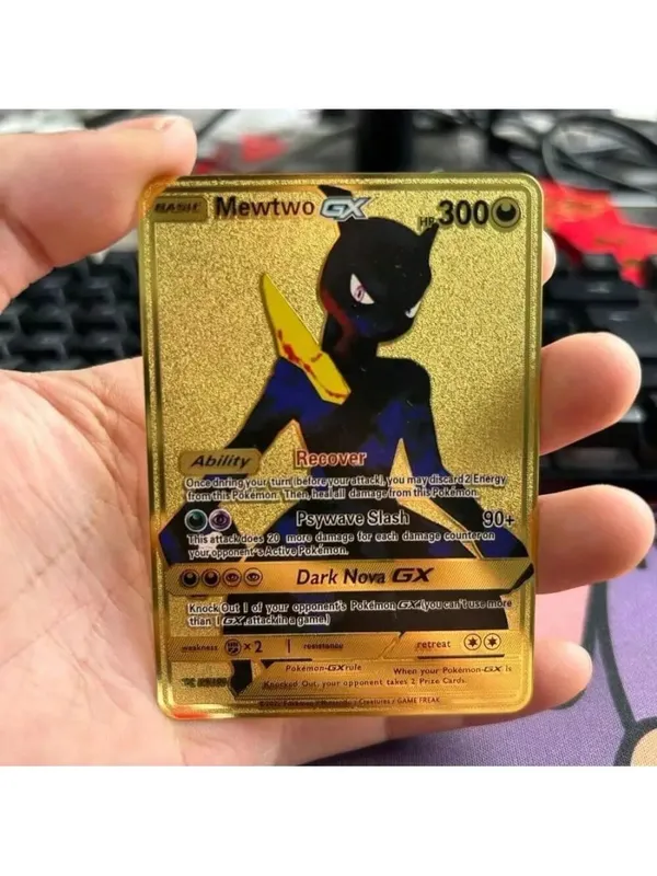 البوكيمون لعبة معدنية جمع بطاقة أنيمي الشكل تشارجر بيكاتشو بلاستويز Mewtwo معركة جمع كارت بطاقة لعبة هدية — image 32
