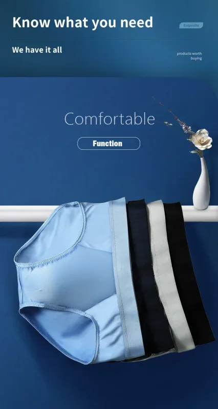 3 STÜCK Herren Ice - Seidenunterwäsche Dünn - Style für den Sommer, mit U - konvexem Slip. Atmungsaktive, einfarbige Shorts — image 10