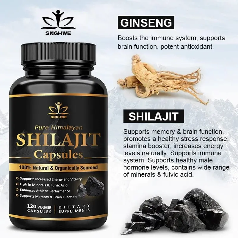 Shilajit Pure Himalayan Organic-Shilajit Integratore con purezza Alto dosaggio e potenza per forza energetica e immunità Uomini e donne — image 5