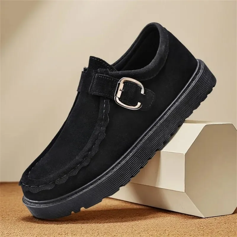 Loafers Kasual Suede Beige Lelaki dalam Saiz Besar Kasut Berjalan Tak Licin Bertapak Tebal Selesa Kasut Bergaya dan Bergaya 2025