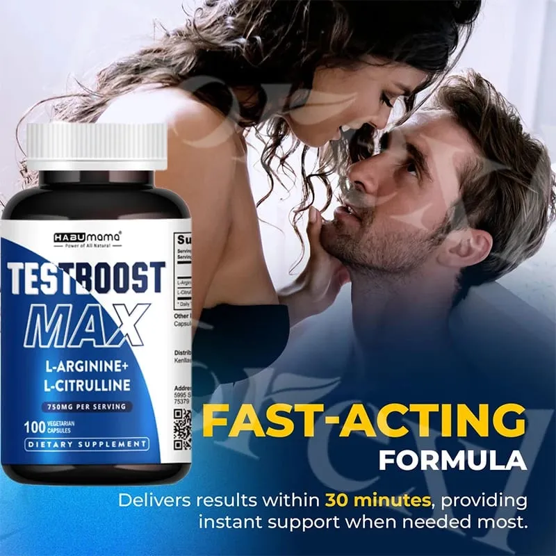 Men Enhancing Supplement L-Arginine L-Citrulline Complex Supports Physical Performance & Confidence Lasting Results — image 1