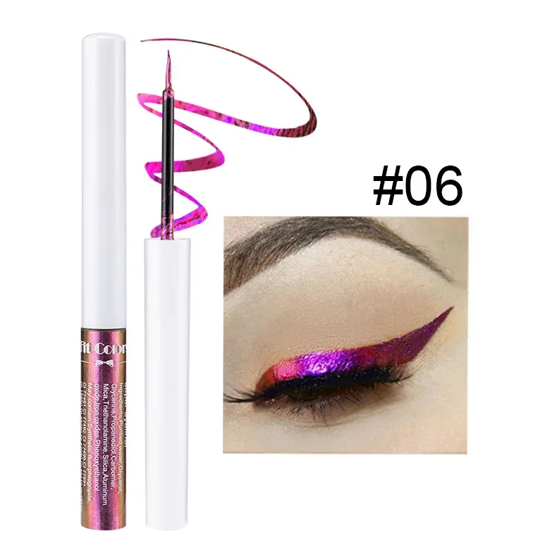 6 Farben Golden Chameleon Flüssig-Eyeliner-Set, wasserfest, langlebig, Diamant-Glitzer, metallischer Eyeliner, glänzende Make-up-Kosmetik — image 12