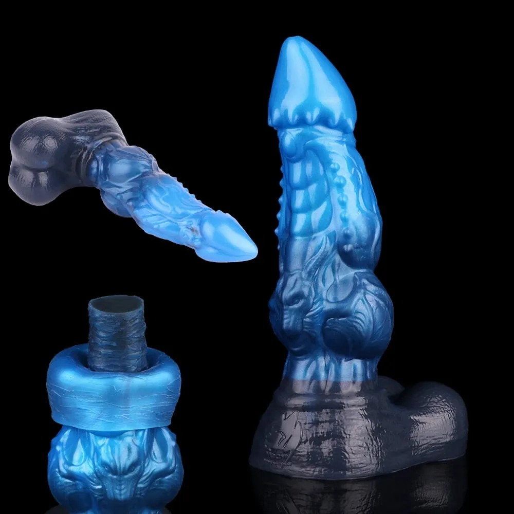 Monster Dragon Pik Anal Dildoer Dobbeltlag Penis Vaginal Anus Masturbator Silikone Sexlegetøj Til Voksne Kvinder Mænd Flirter — image 4